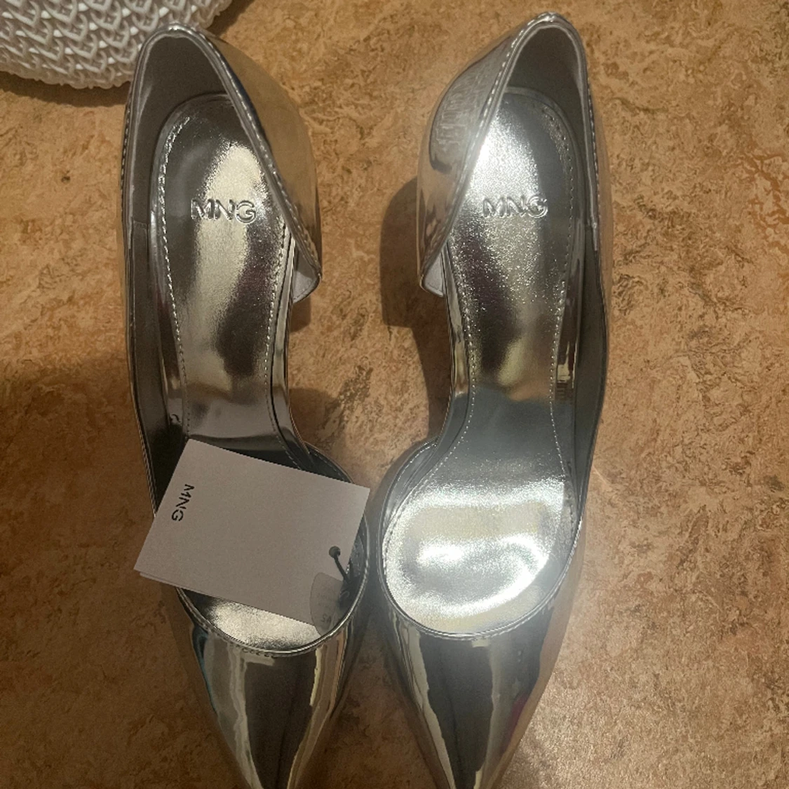 Klackskor i silver - 90