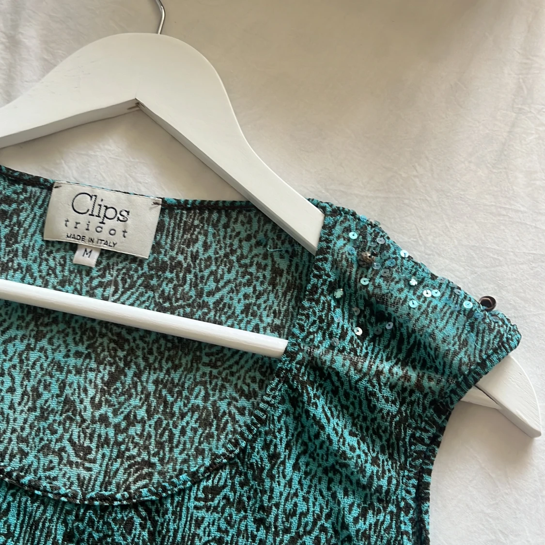 Leopard mesh topp