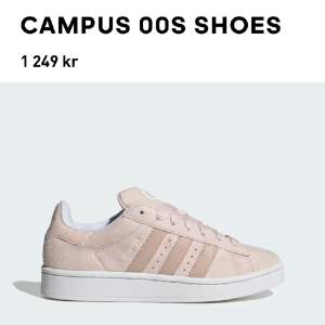 Säljer mina nya Adidas campus 00s pågrund av att dom var förstora.💖 Använda en gång. Original pris på 1249kr så säljer för 1100kr eftersom att dom är använda endast en gång. Skriv för egna blider. 💕
