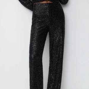 Paljettbyxor - Säljer ett par supersnygga paljettbyxor från pull&bear i storlek S pga av att de tyvärr var för små för mig. Aldrig använda och lappen sitter fortfarande kvar :) köpte de för 399 kr