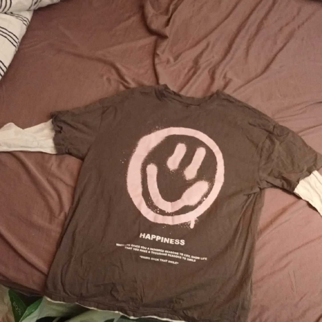 T-shirt med långarmad Smile 