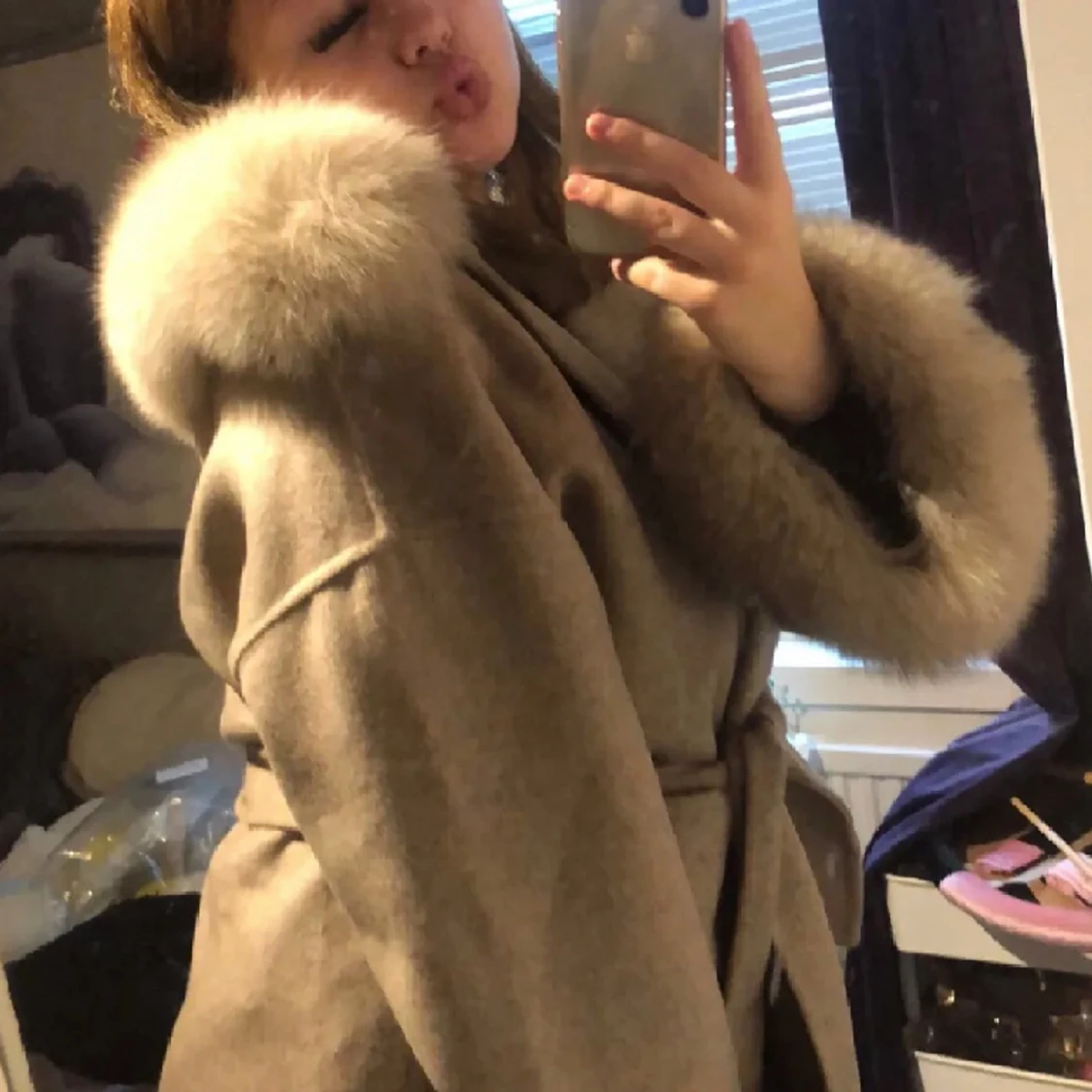 Vanessa coat taupe kappa - 91