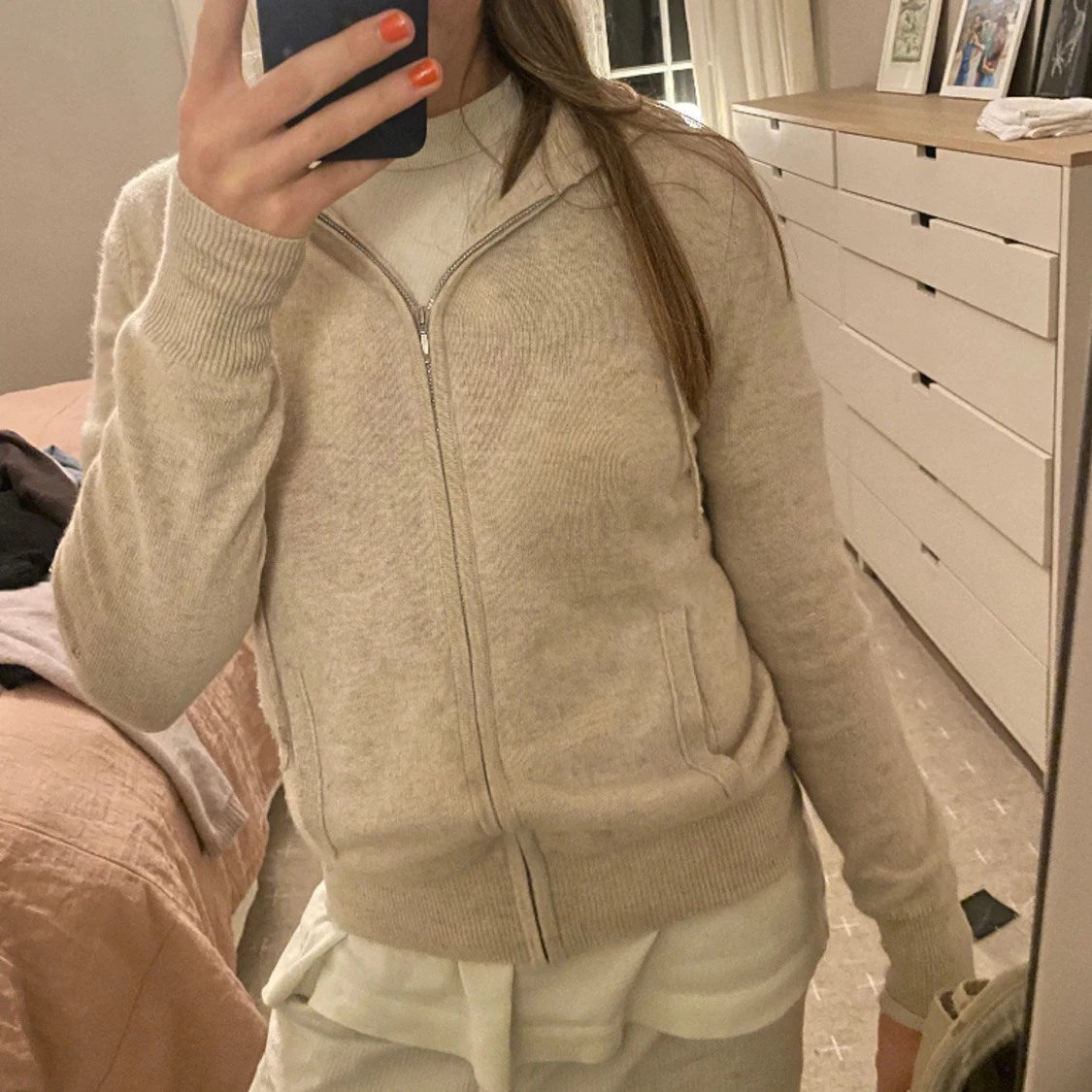 Soft goat zip hoodie