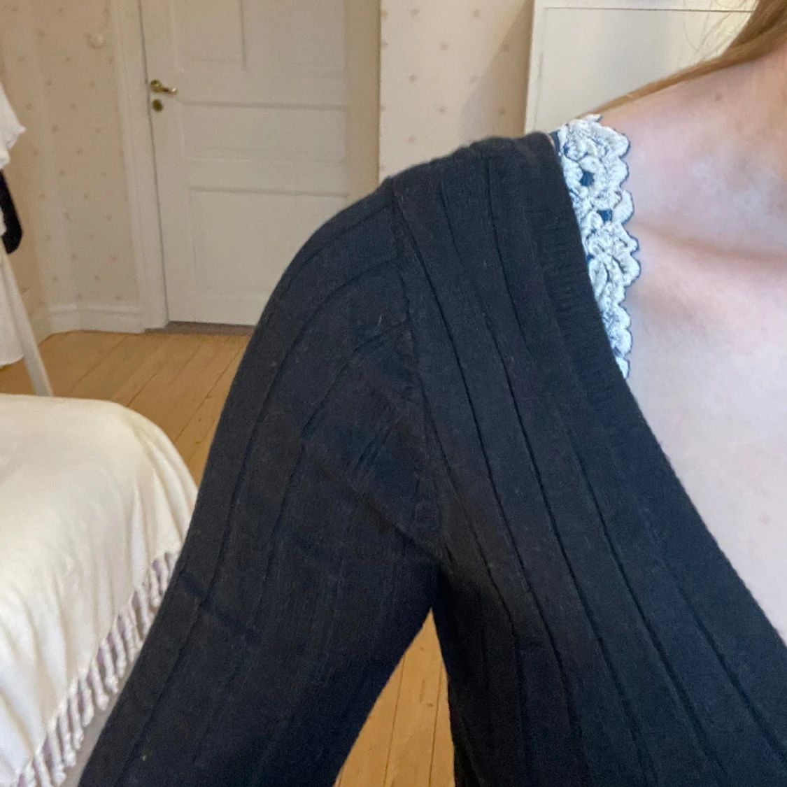 Urringad stickad tröja - 90