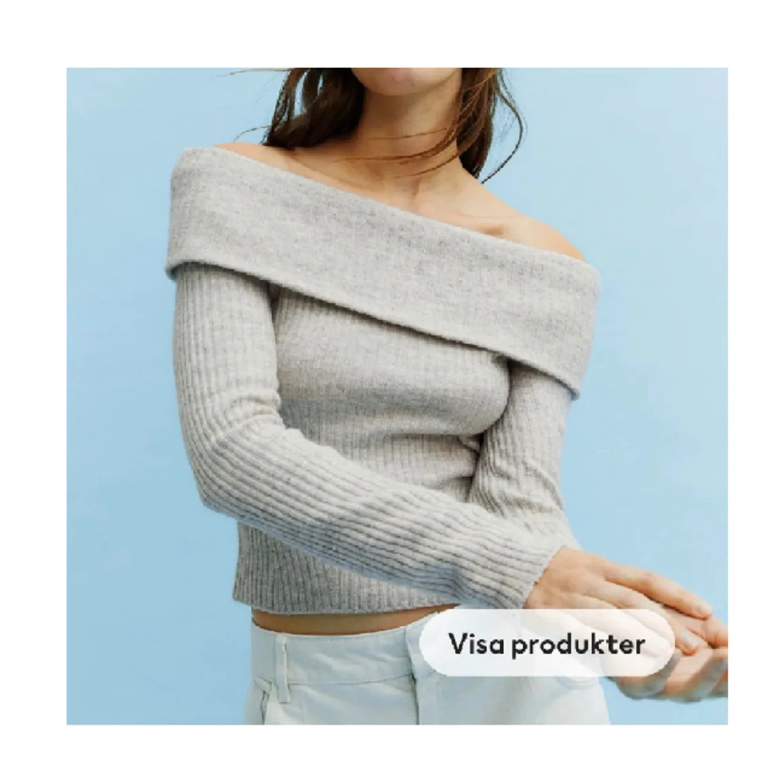 Off shoulder tröja - 90