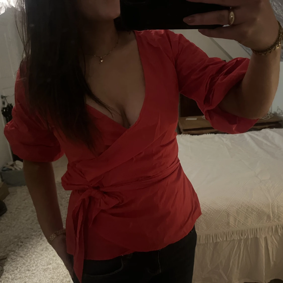 NLY By NELLY röd omlotttopp