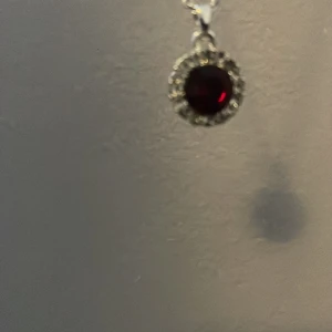 Halsband - Säljer detta halsband från ut och penn då jag aldrig använder det. Det är en fin röd sten som har ett silvringt band runt omkring. Säljer för 150kr 