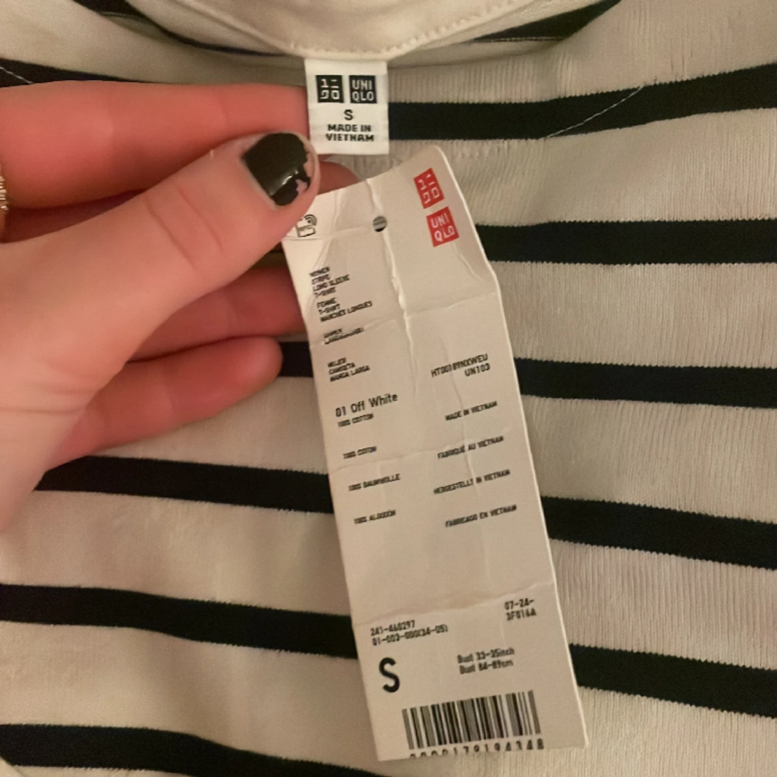 Blå/vit randigtröja - 91