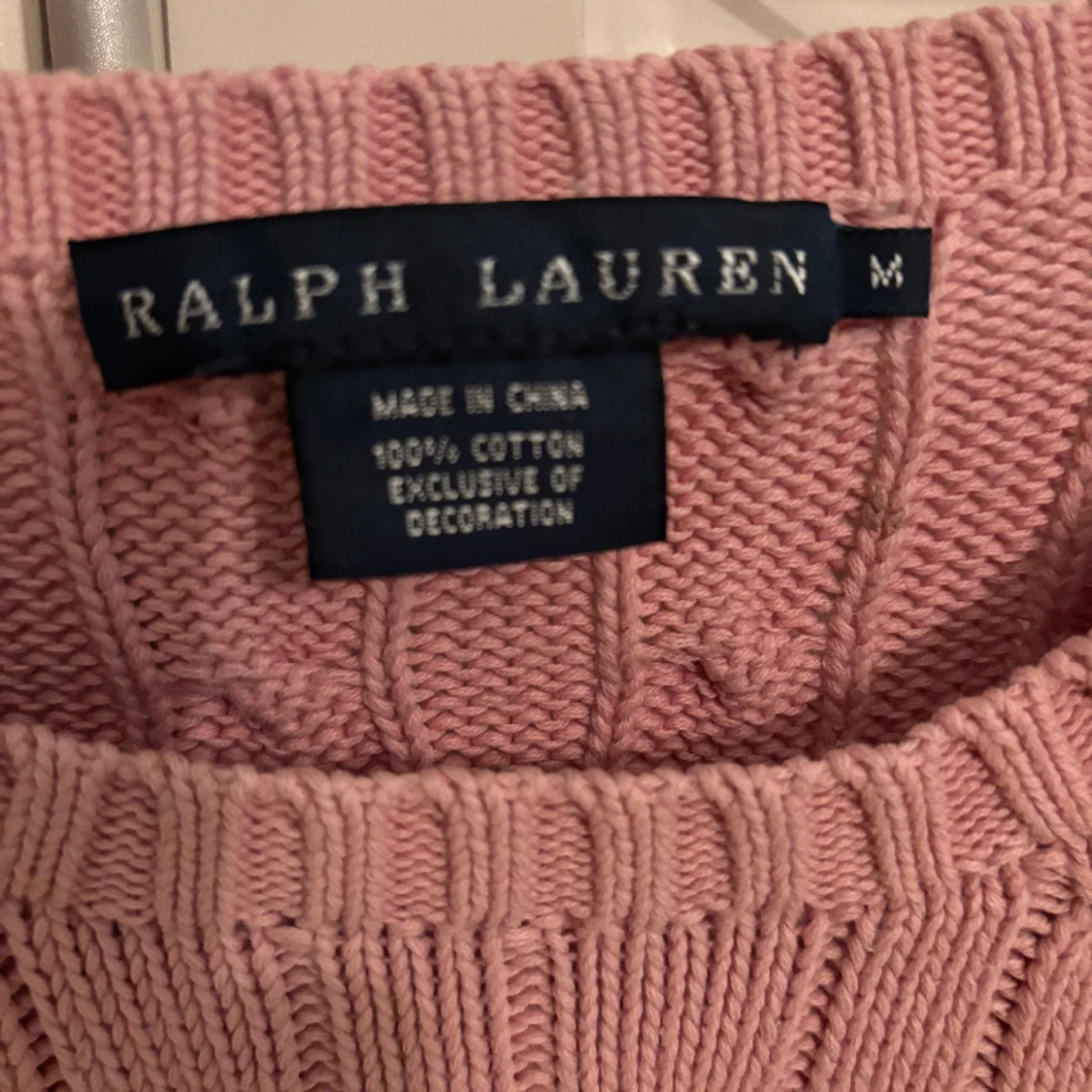 Ralph Lauren stickad tröja, rosa - 90