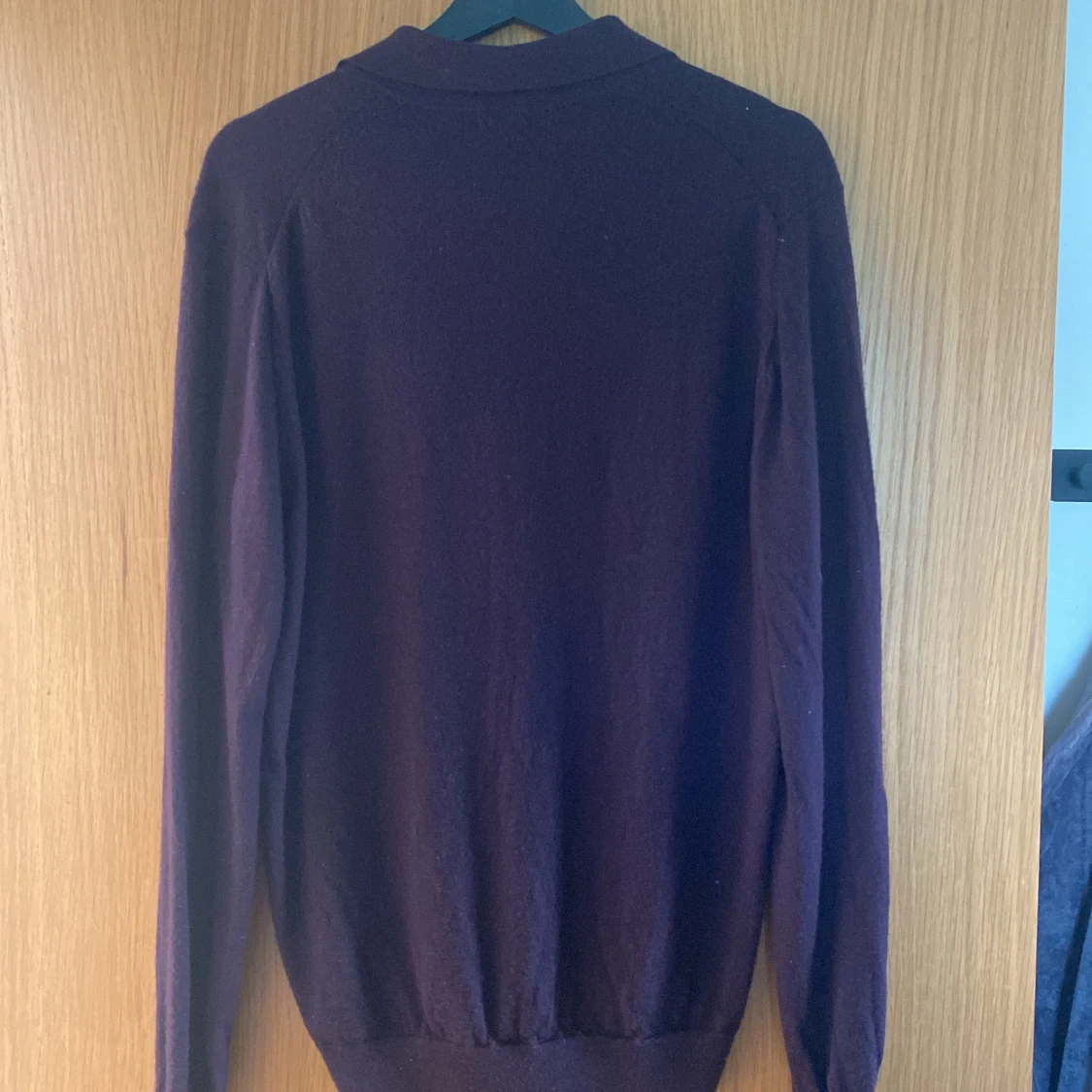 Långärmad piké vinröd Uniqlo - 91