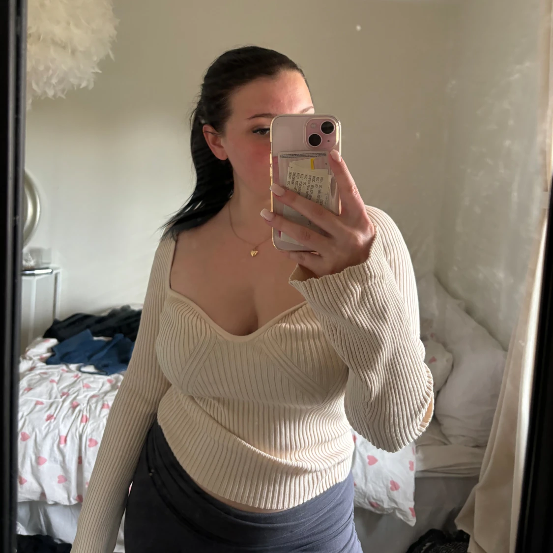 Tröja med utsvängdärm - 90