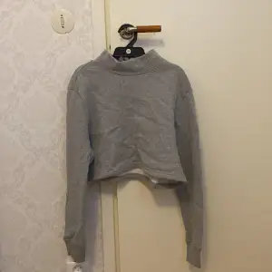 Skit snygg grå tröja som är lite kortare! Plagget är i storlek S och har använt denna tröja 2 gånger så i princip ny.  Om jag är för dyr kan vi diskutera till ett pris som båda är överens om☺️