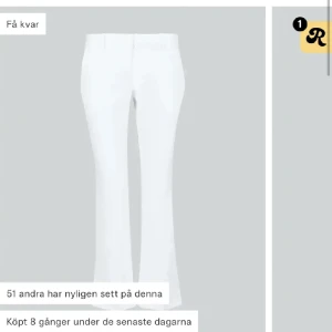 BikBok vita kostymbyxor  - Vita kostymbyxor i modellen Vera (lågmidjade och slits i benen), storlek 40 men väldigt små i storleken så passar även en 36! Fint skick 🫶