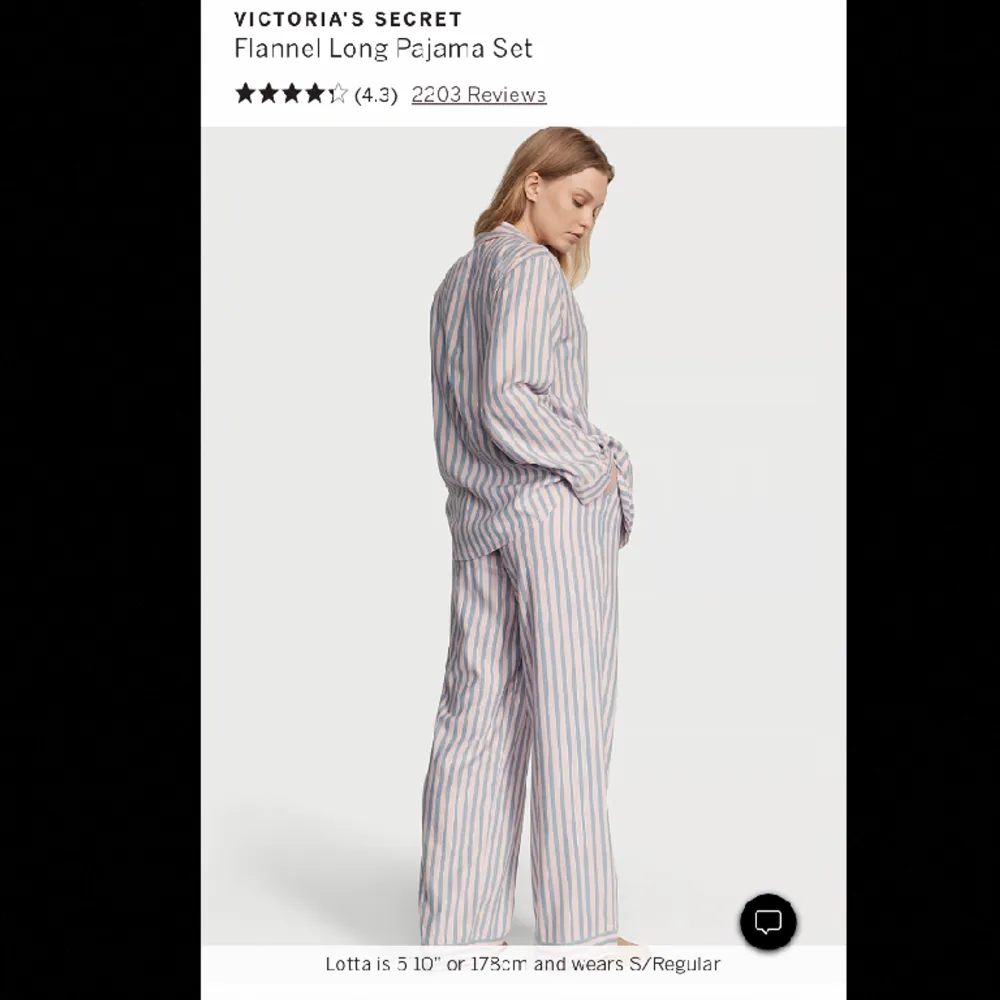 Randig pyjamas från Victoria’s secret som är helt ny💗 Skriv för fler bilder🫶. Övrigt.