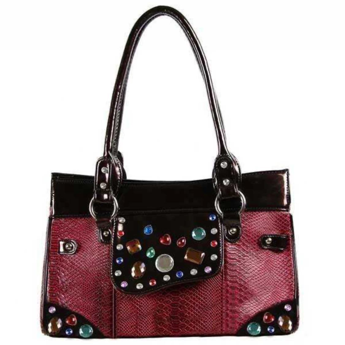 Super Snygg Handväska med Diamanter,Rubiner och Smaragder 