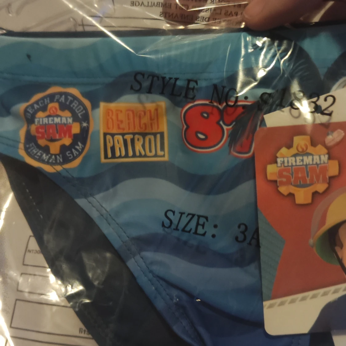 Nya Fireman Sam badbyxor för barn 3år storlek 98 - 90