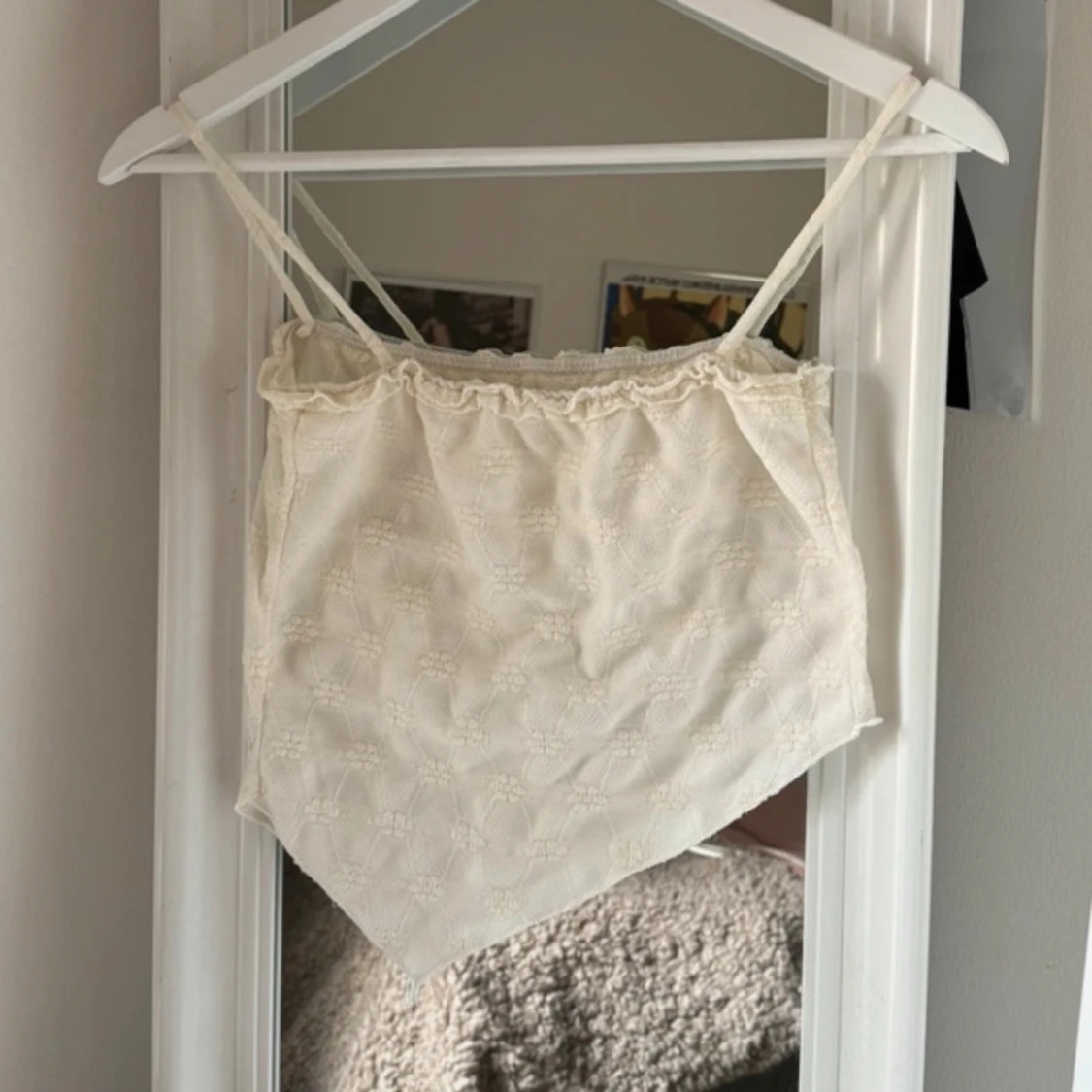 Asymmetrisk spets kofta och topp set - 90