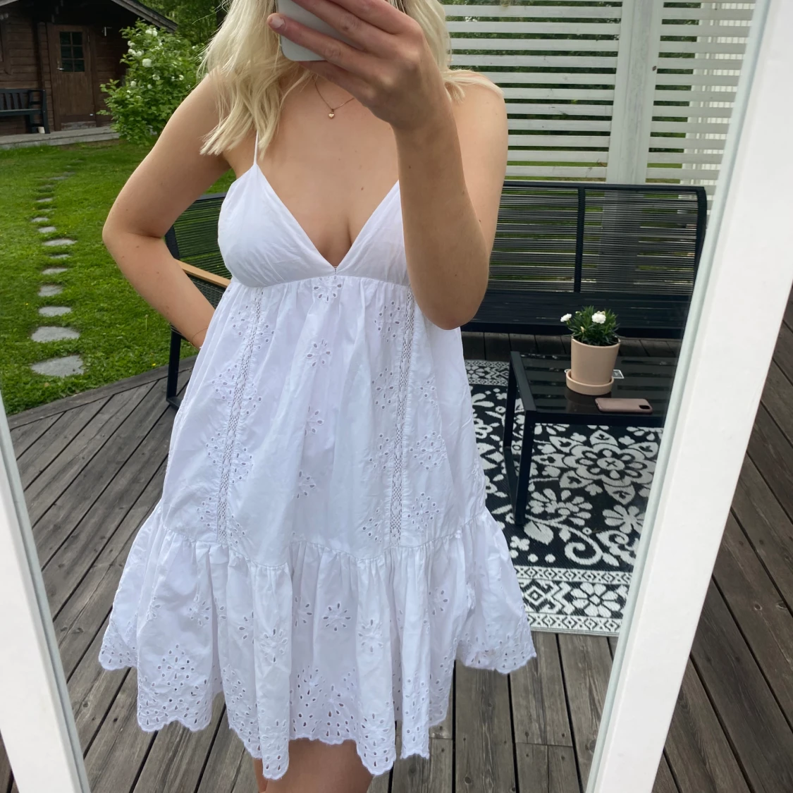Vit zara klänning