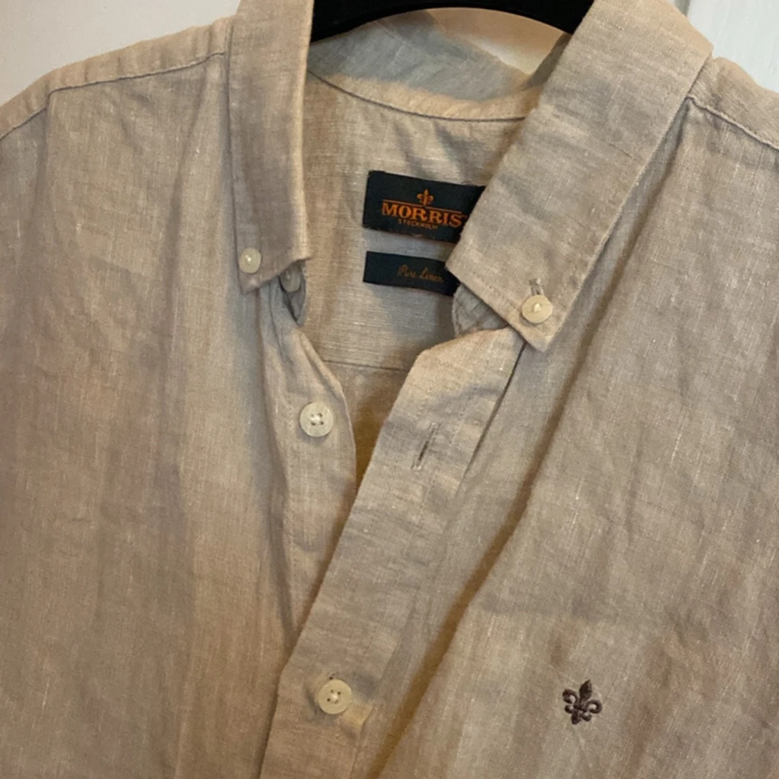 Kortärmad linneskjorta Morris