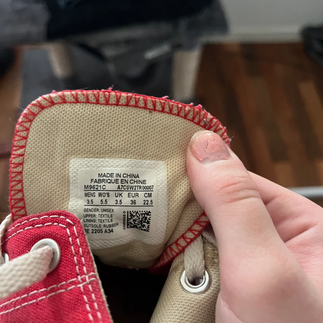 Röda Converse dam  - 91