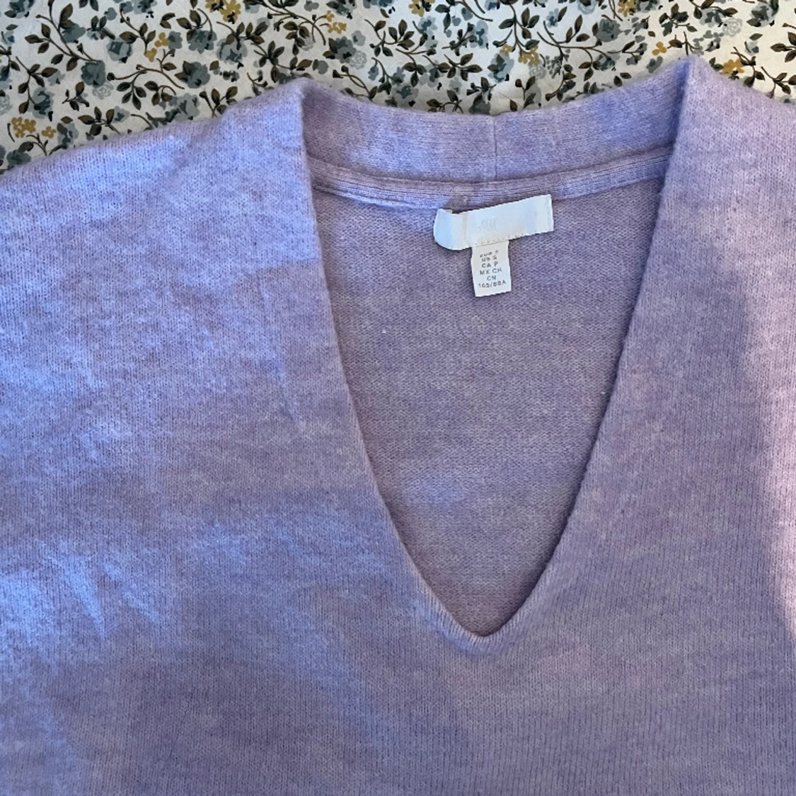 stickad v-ringad tröja - 90