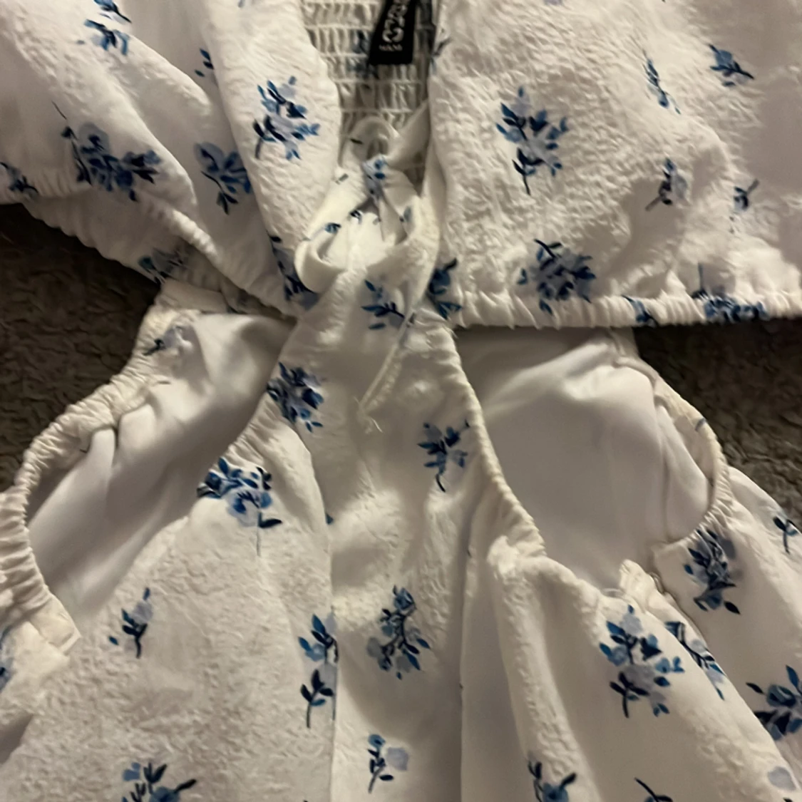 Blåblommigkläning i xs - 91