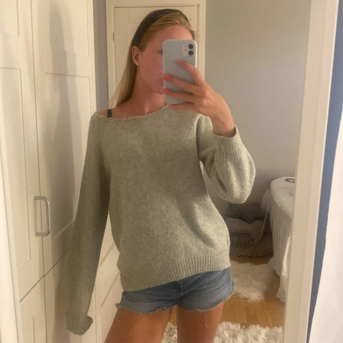 grön stickad tröja zara! 