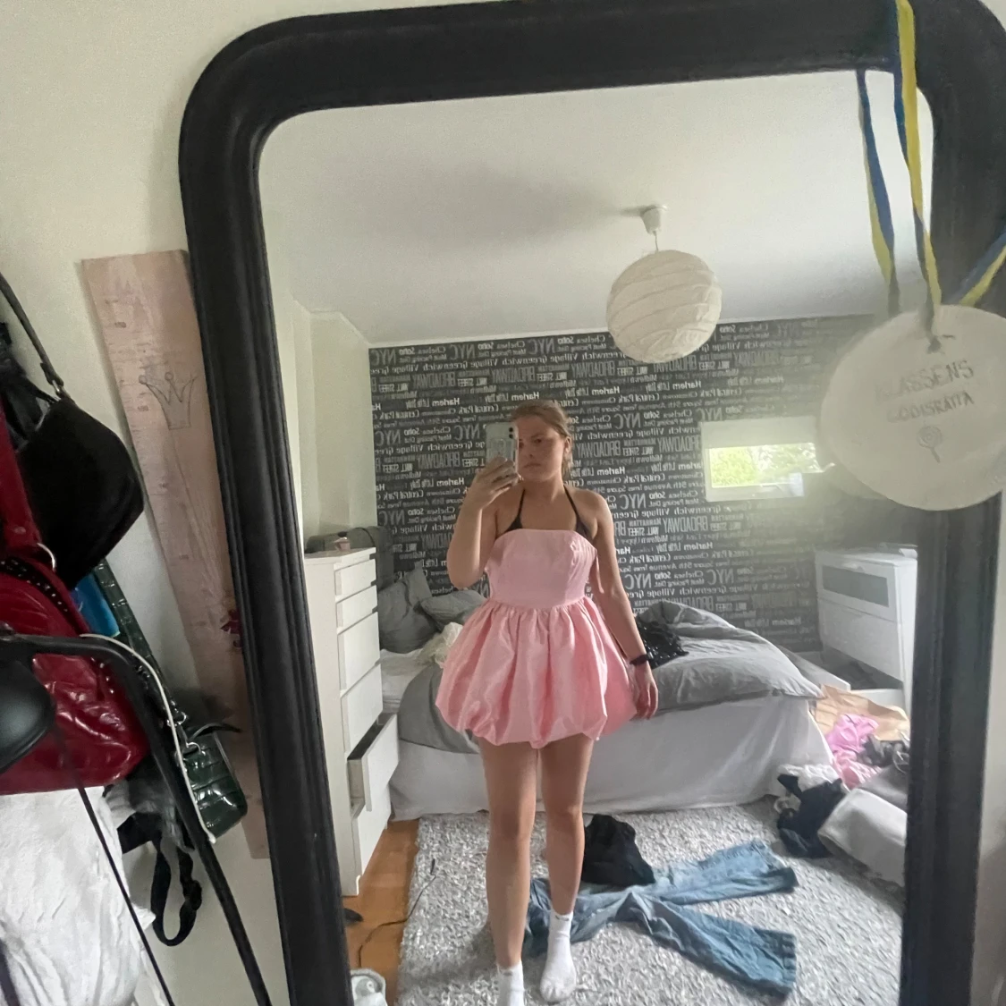 Rosa barbieklänning - 90