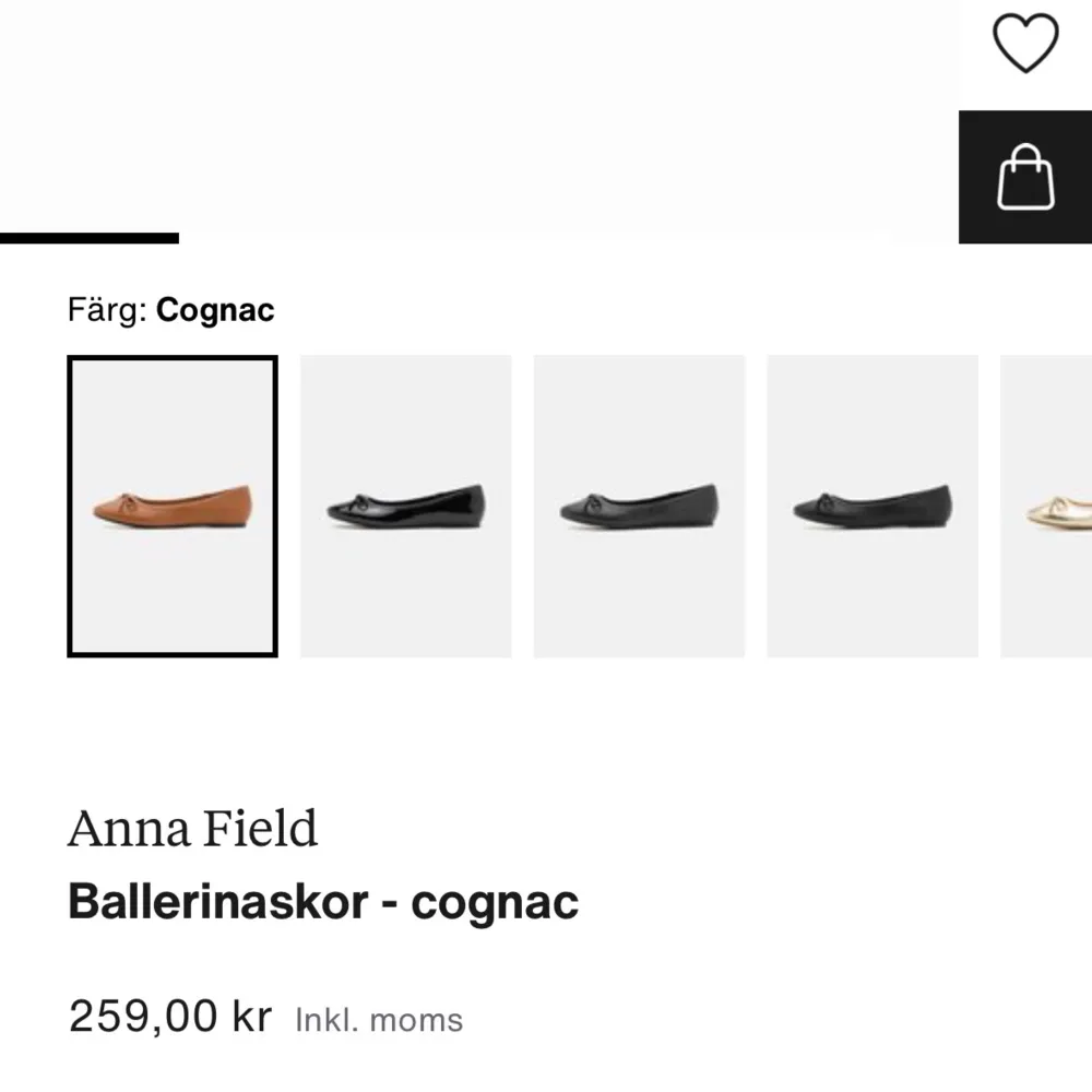  Super söta ballerinaskor (storlek 38) från Anna Field (Zalando) , har använts max fem gånger! Nypris 259kr, Säljer då de inte faller med i smaken längre! Köparen står för frakt!💗. Skor.