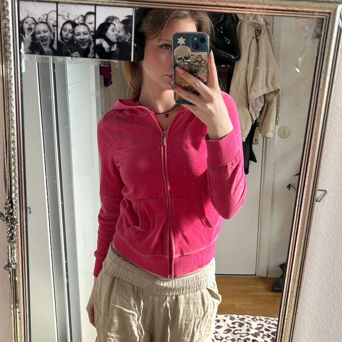 y2k kofta i skrik-rosa - 90