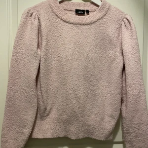 Ljusrosa stickad tröja - Mjuk och skön, stl S