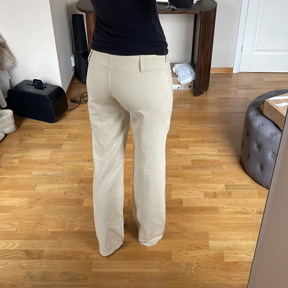 Lågmidjade linne byxor - 91