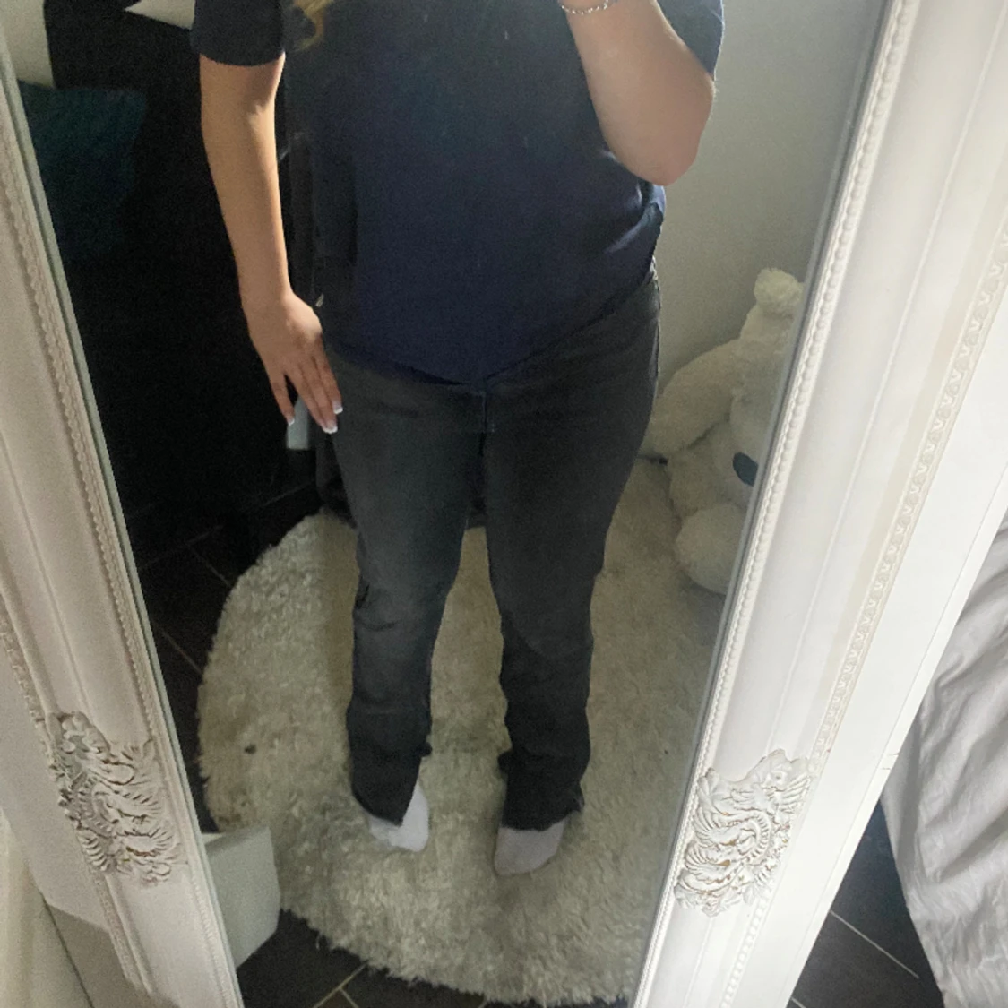 Svarta/gråa jeans  - 90