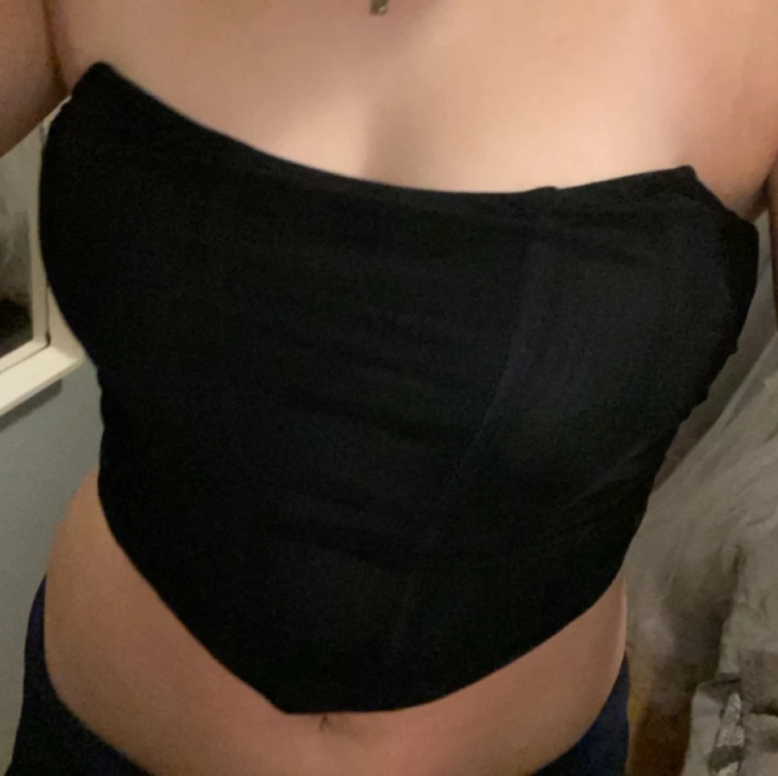 Svart korsett topp - 90