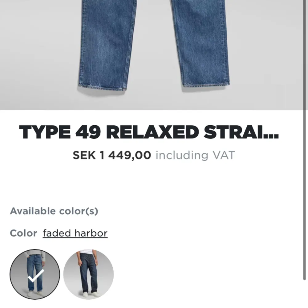 Säljer dessa feta g-star raw jeans, i storlek 28w/30L dom är helt oandvända då dom inte passade mig och jag inte han lämna in i tid, nypris 1449, och helt slutsålda i den här storleken. Jeans & Byxor.