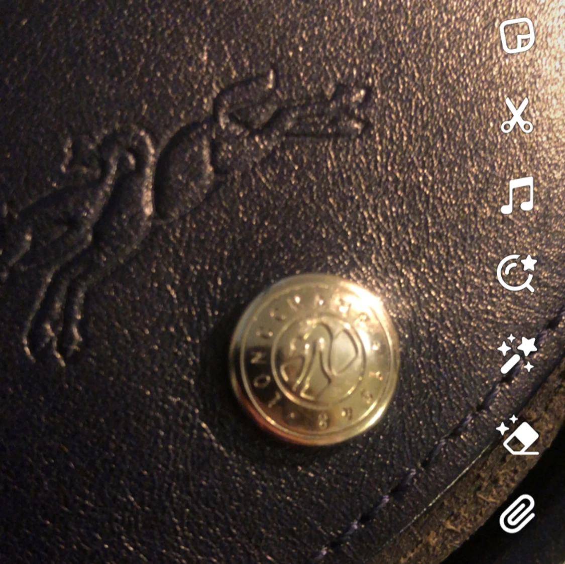 Liten mörkblå longchamp väska - 91