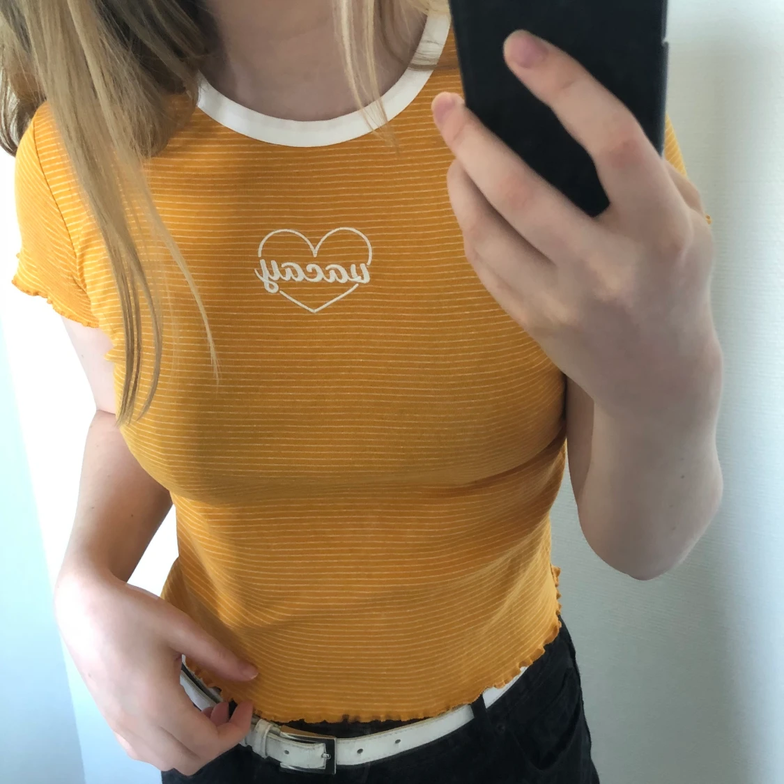 Gul orange cropped t-shirt  - 90