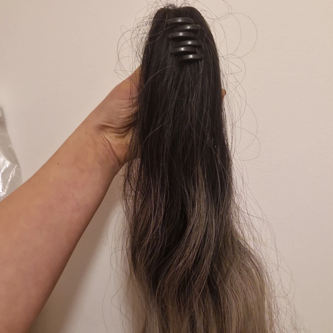 Ponytail ombre silver 55cm - 90