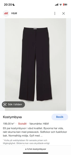 Kostymbyxor HM - Jättefina svarta kostymbyxor från HM, skulle säga att de är mid/high-waist, bra skick. 