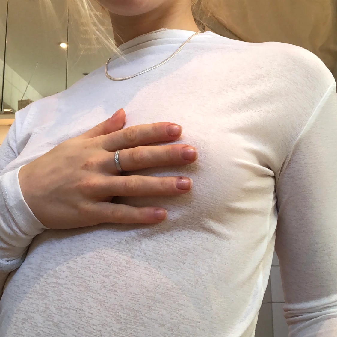 Vit långärmad tröja nakd  - 91