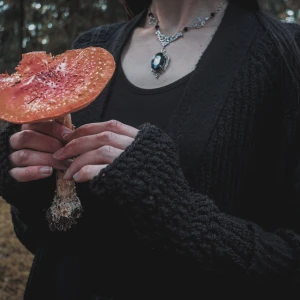 Helli - Virkade torgvantar  - Häxan Hellis höstfavoriter, ett par mjuka handvirkade torgvantar i ullmix från Sverige, skapade av undertecknad. Passar dig som har storlek M-L i handskar.  Detta paret är billigare pga restgarn. Skickas med post, kvasten är trasig.  / Haggan 