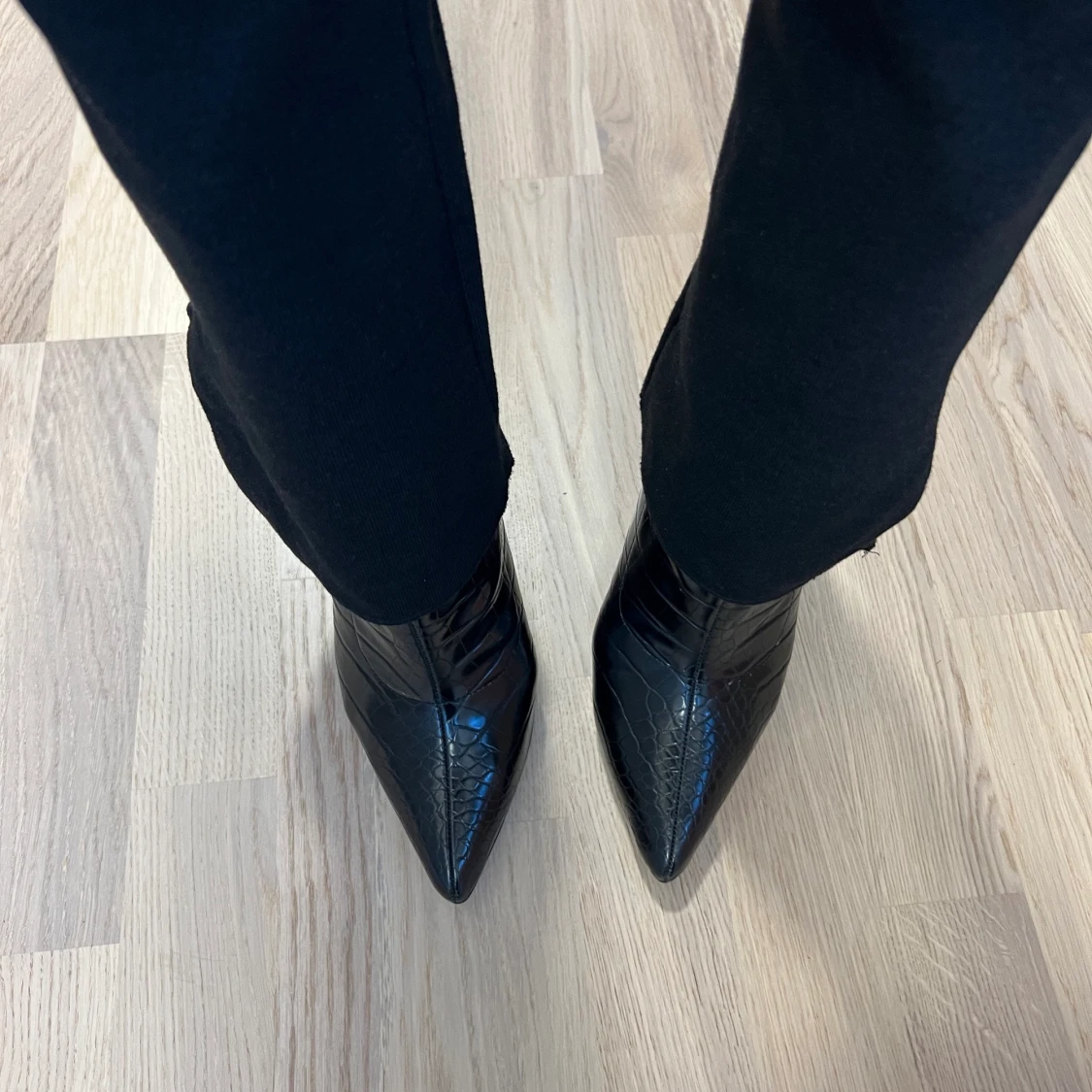 Svarta klack boots - 90