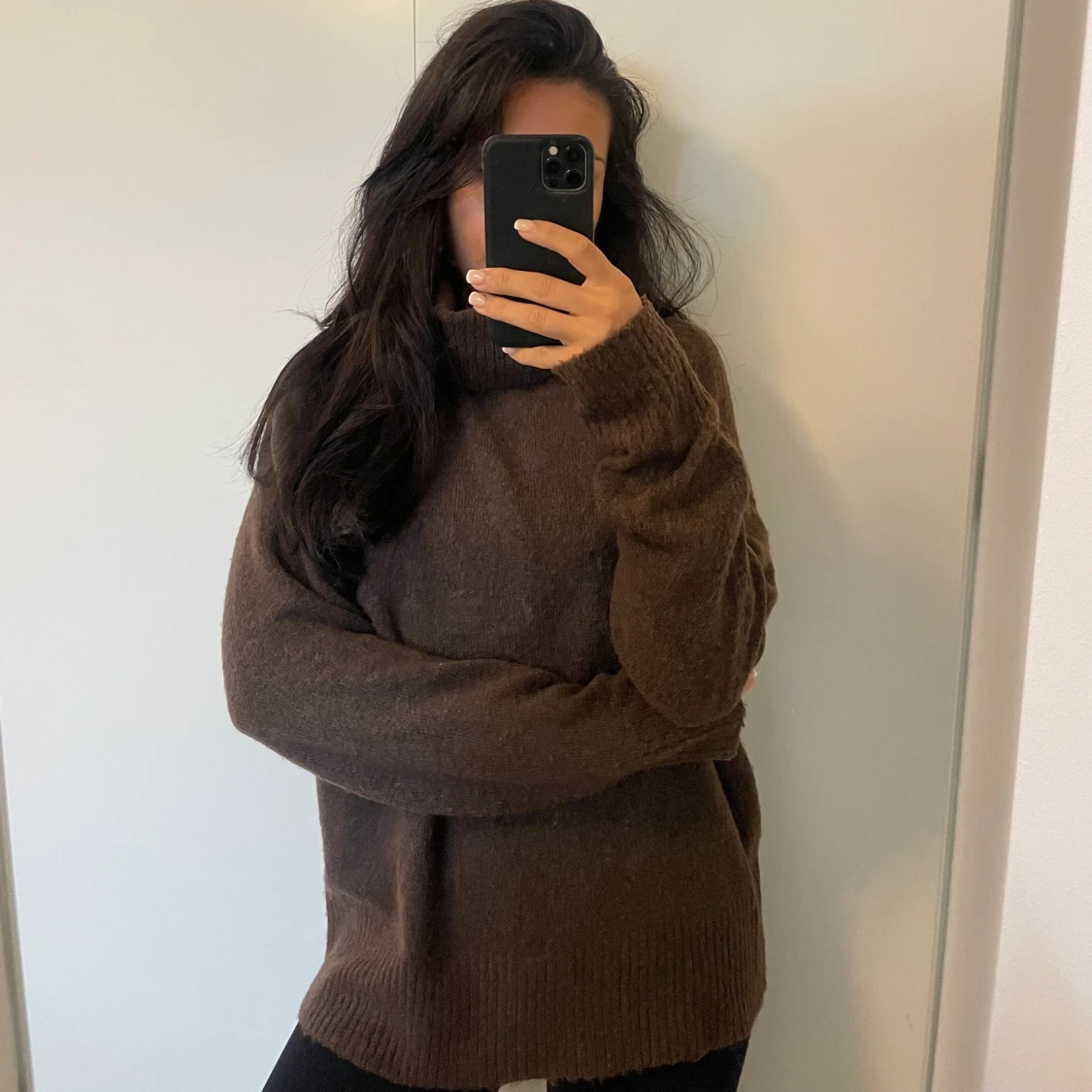 Brun stickad tröja 