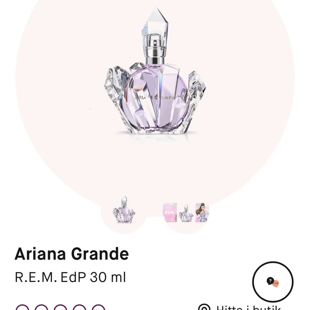 ariana grande parfym r.e.m 30 ml bara testat fåtal gånger  köptes i somras och används väldigt sällan vilket är anledningen till att jag säljer den <3. Övrigt.