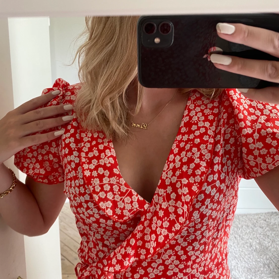 blommig klänning - 91