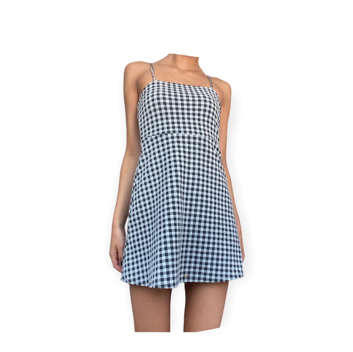 Ginghamrutig miniklänning