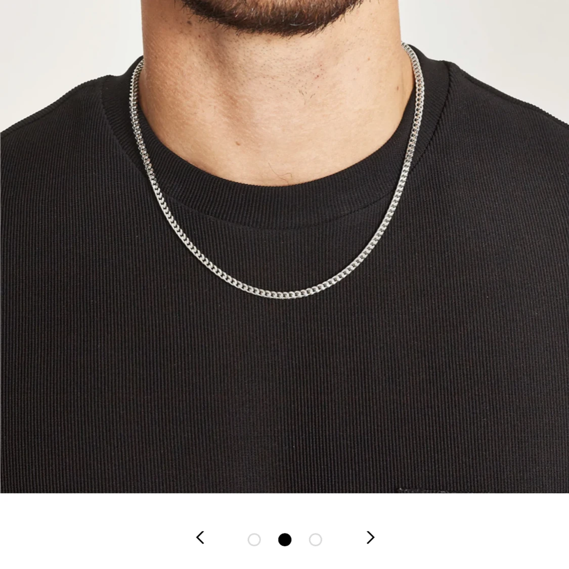 Halsband (vitt guld plätering) - 90