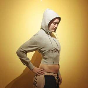 Unik mix mellan crop-top hoodie och korsett från LIT. Ny och oanvänd. Storlek small!