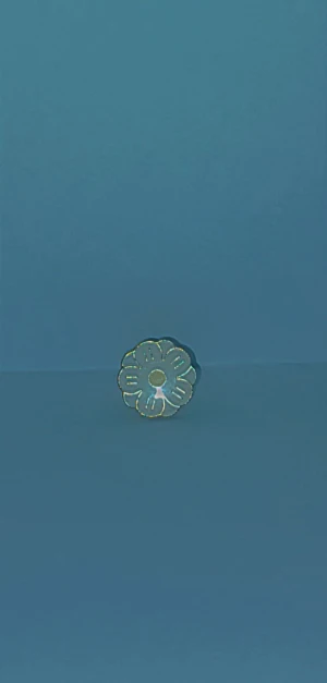 The money goes to to kids with no family  - Its 1 cm and its gold colord but not real gold and white.