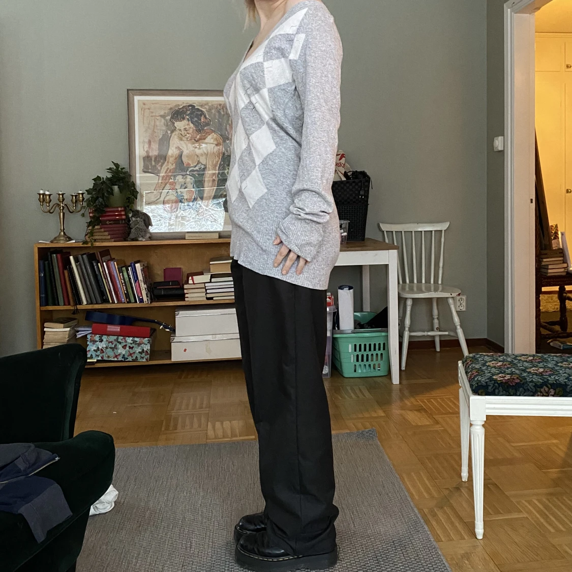 Mysig argyle tröja - 91